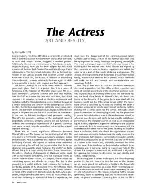 The Actress ART and REALITY