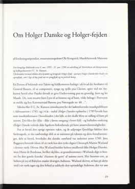 Om Holger Danske Og Holger-Fejden
