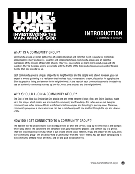 Introduction to Community Groups
