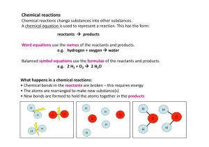 Chemical Reactions Chemical Reactions Change Substances Into Other Substances