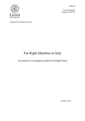 5 the Analysis of Far-Right Identities in Italy...2