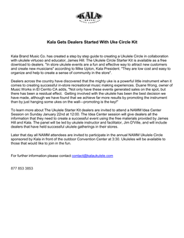 Kala Gets Dealers Started with Uke Circle Kit