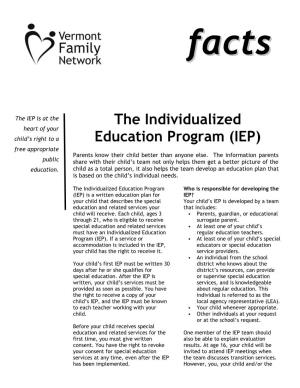 The Individualized Education Program (IEP)