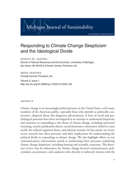 Responding to Climate Change Skepticism and the Ideological Divide