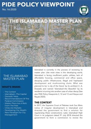The Islamabad Master Plan