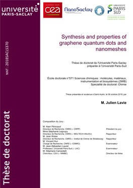 Synthesis and Properties of Graphene Quantum Dots and Nanomeshes
