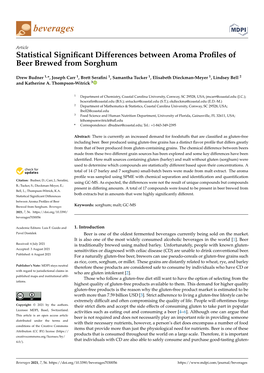 Statistical Significant Differences Between Aroma Profiles of Beer