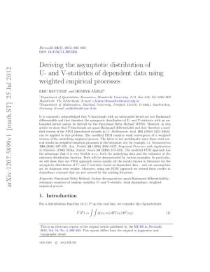 Deriving the Asymptotic Distribution of U- and V-Statistics of Dependent