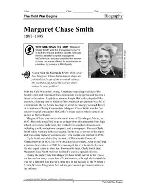 Margaret Chase Smith 1897–1995