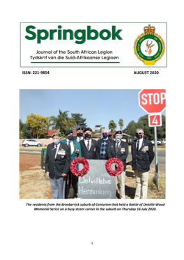SA Legion National Newsletter August 2020