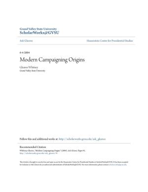 Modern Campaigning Origins Gleaves Whitney Grand Valley State University