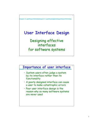 User Interface Design Is the Reason Why So Many Software Systems Are Never Used