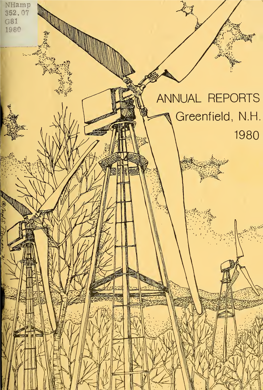 Annual Reports of the Town of Greenfield, New Hampshire for The