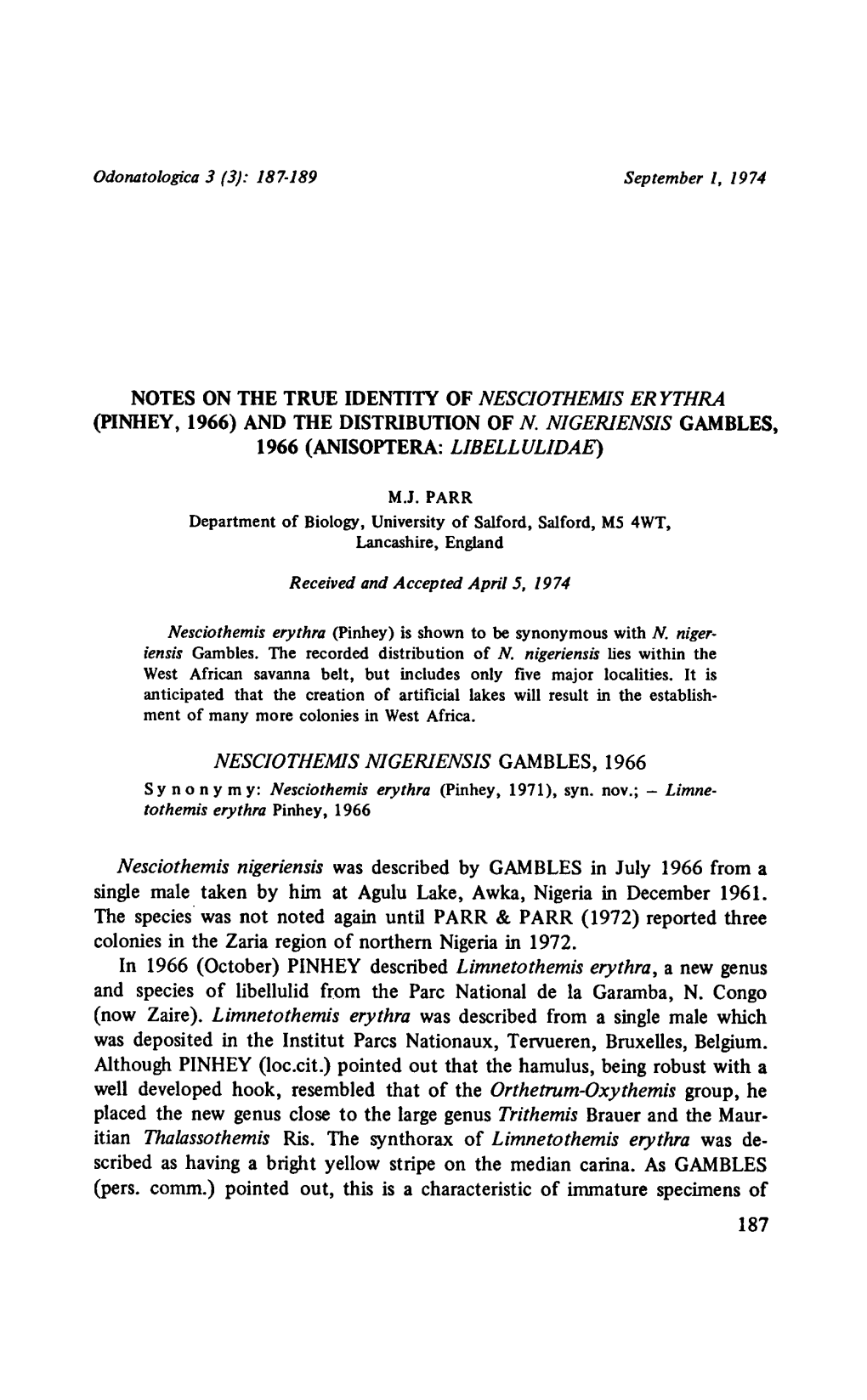 Pinhey, 1966) 1966 (Anisoptera: Libellulidae