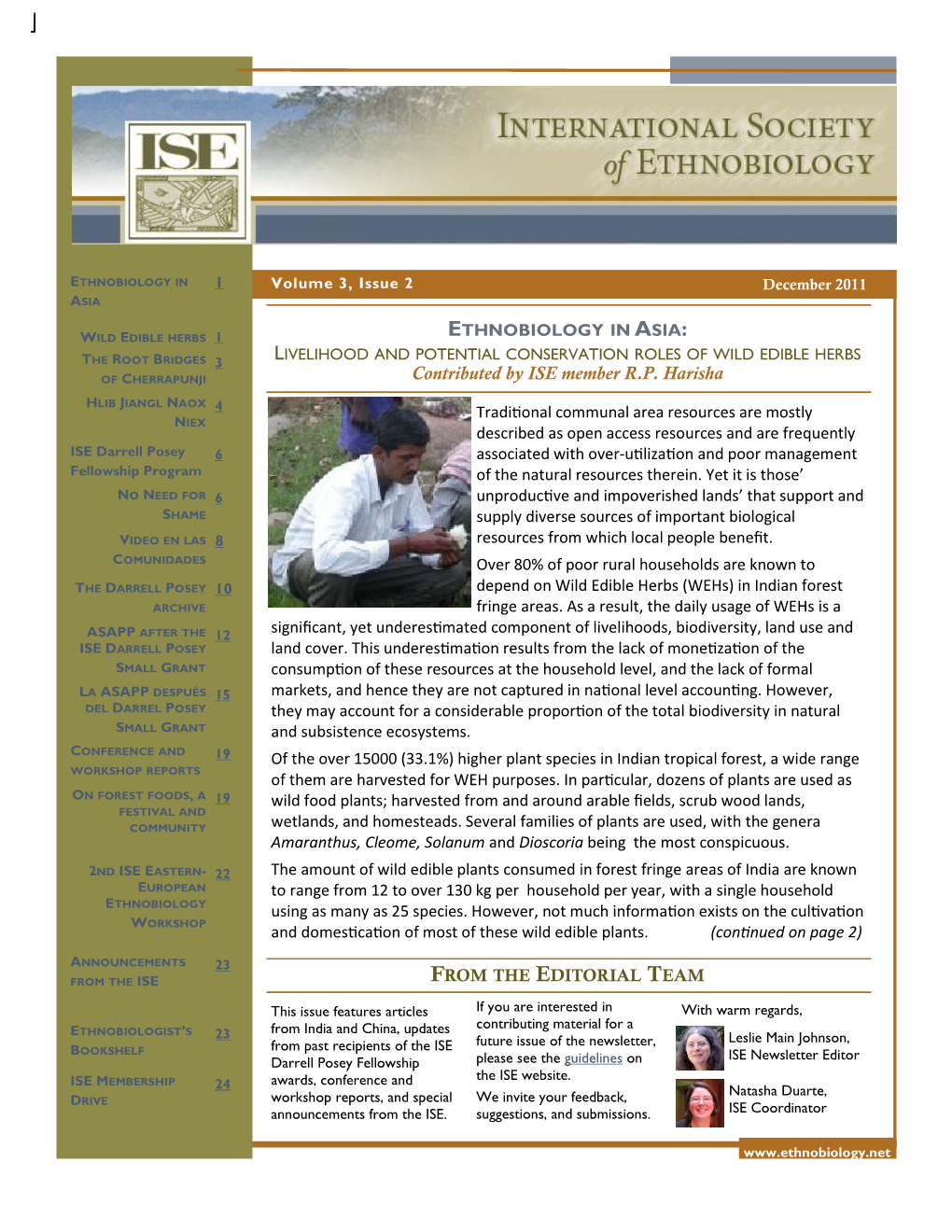 ISE Newsletter, Volume 3 Issue 2, with Photos