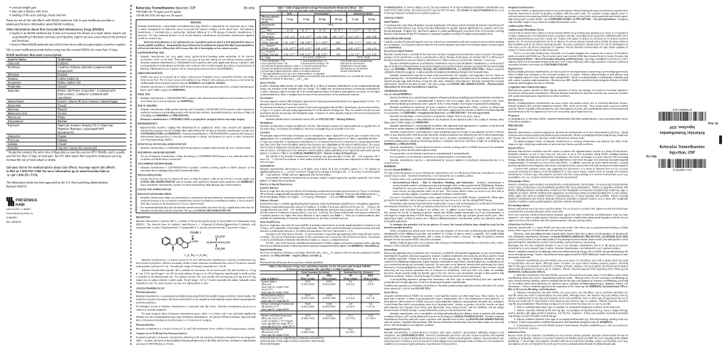 Ketorolac Tromethamine Injection