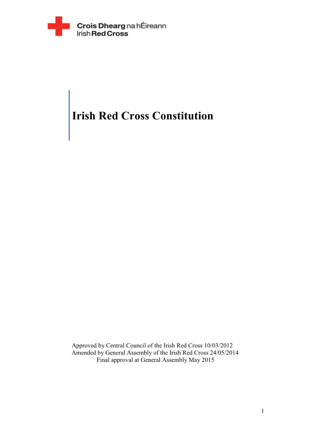 Irish Red Cross Constitution