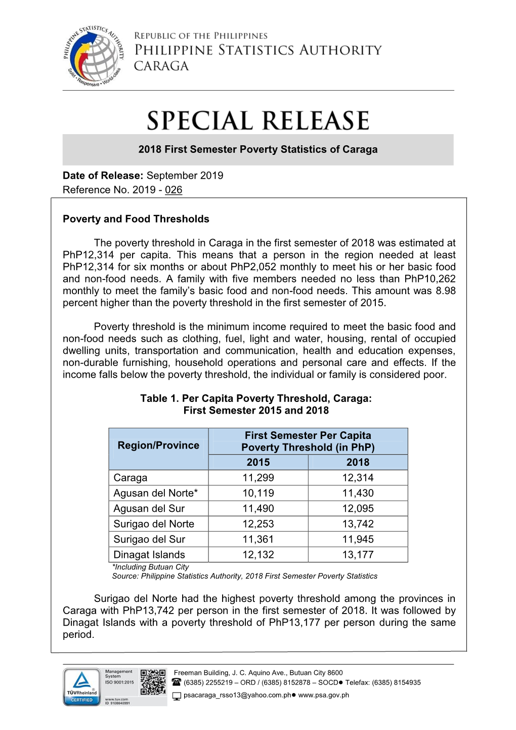 Special Release 2019-026 Povstat 1St Sem2019.Pdf