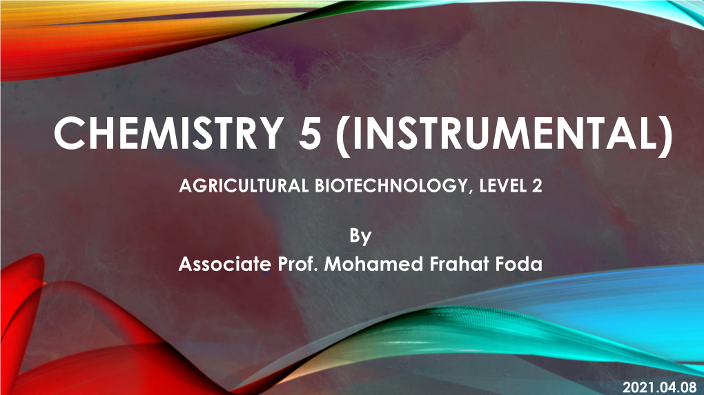 Chemistry 5 (Instrumental)