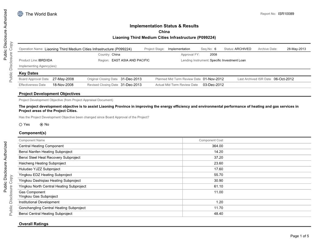 World Bank Document