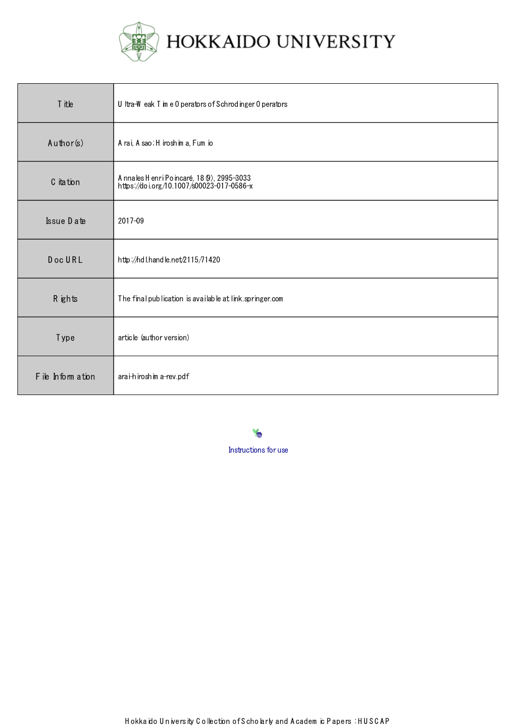 Ultra-Weak Time Operators of Schrodinger Operators