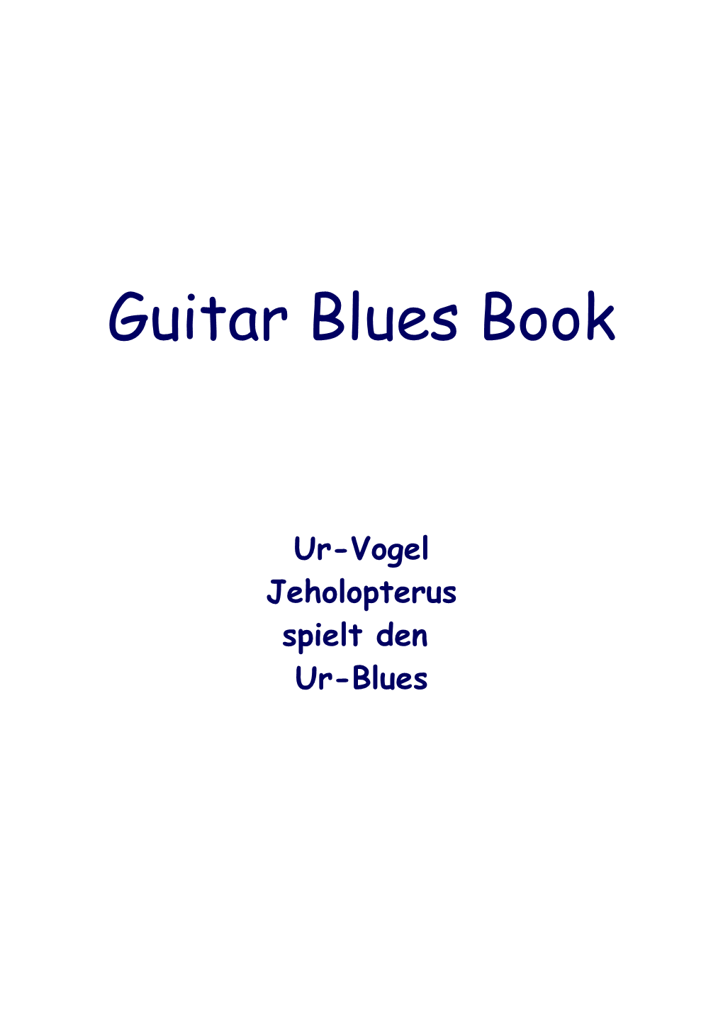 Guitar Blues Book