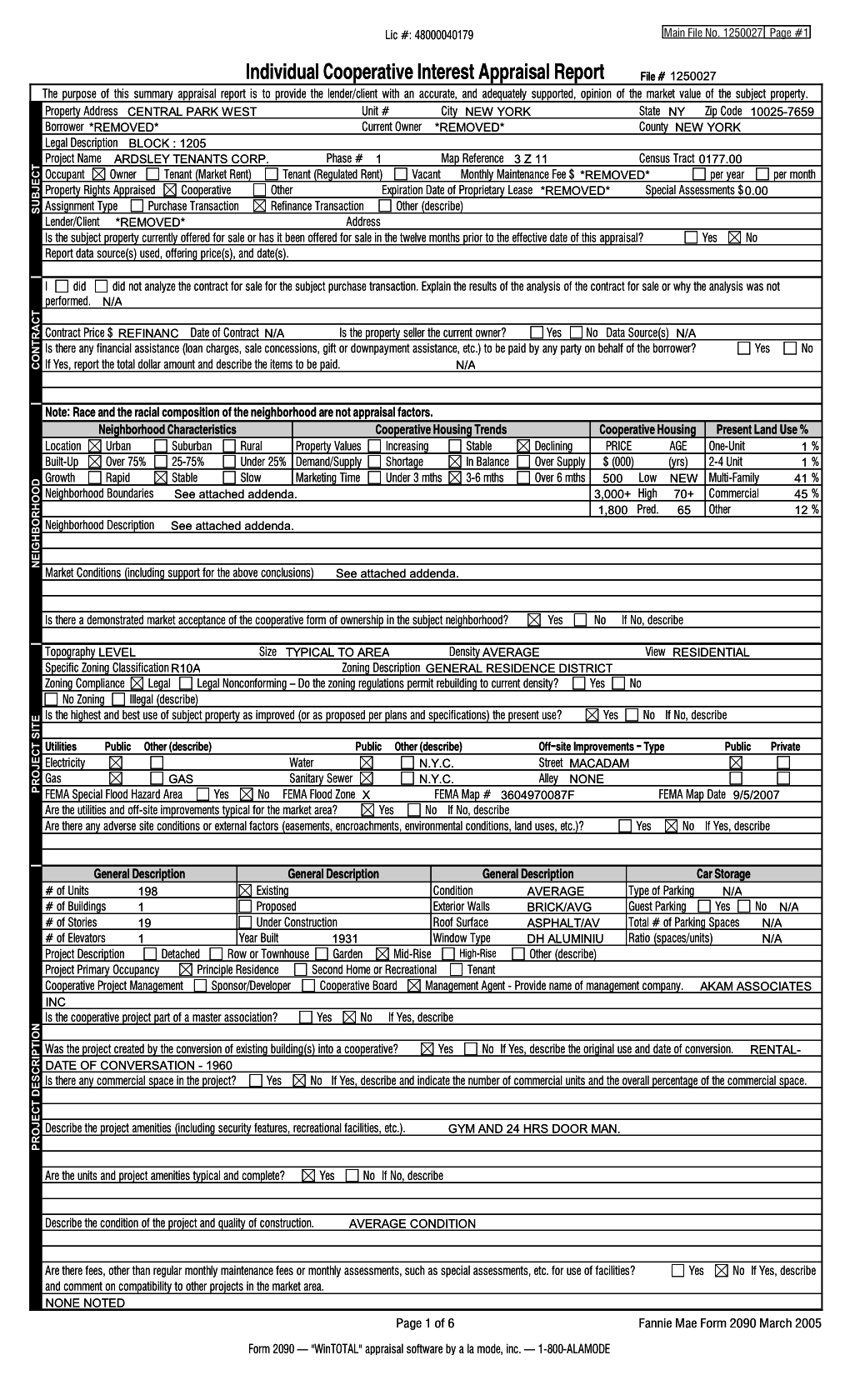 Individual Cooperative Interest Appraisal Report