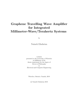 Graphene Travelling Wave Amplifier for Integrated Millimeter-Wave