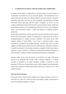 1. La Permanenza Degli Assetti Storici Del Territorio