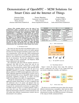 M2M Solutions for Smart Cities and the Internet of Things