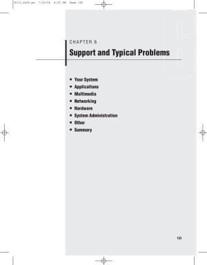 Support and Typical Problems
