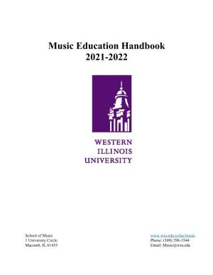 Music Education Handbook 2020-2021