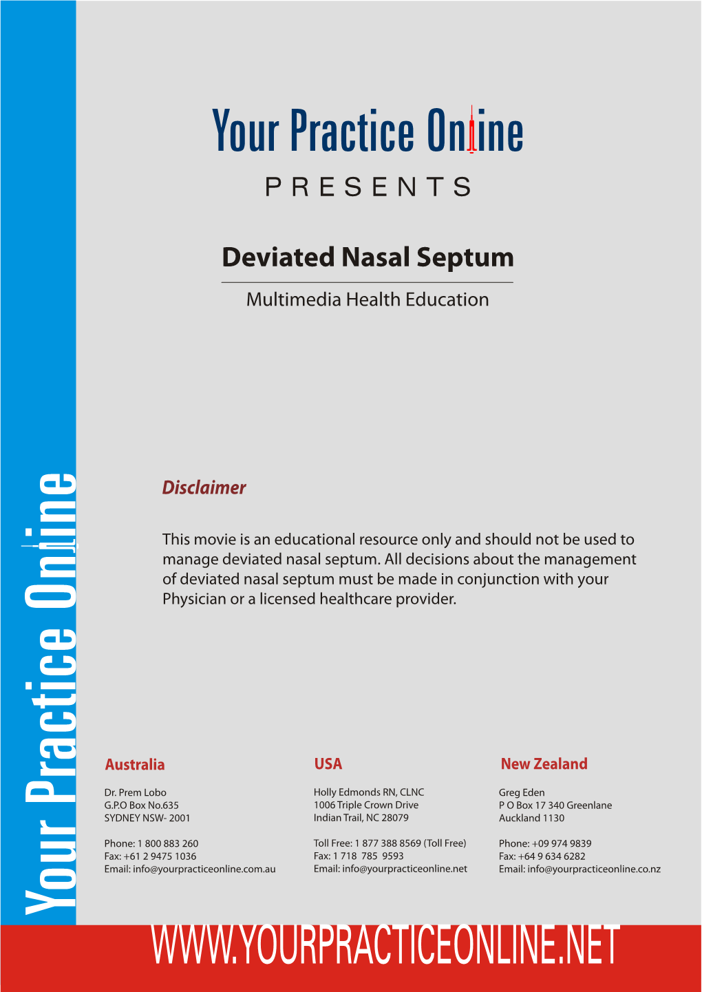 Deviated Nasal Septum Multimedia Health Education