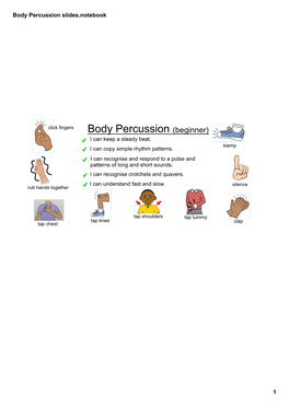Body Percussion Slides.Notebook