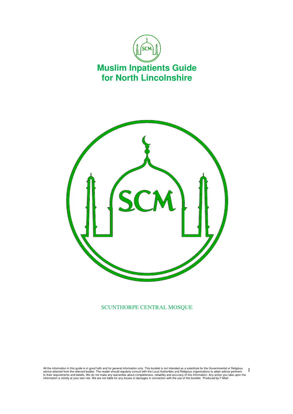 Muslim Inpatients Guide for North Lincolnshire