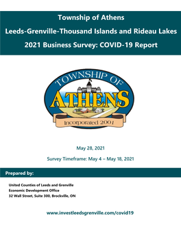 Township of Athens Leeds-Grenville-Thousand Islands and Rideau Lakes 2021 Business Survey: COVID-19 Report