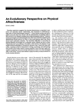 An Evolutionary Perspective on Physical Attractiveness