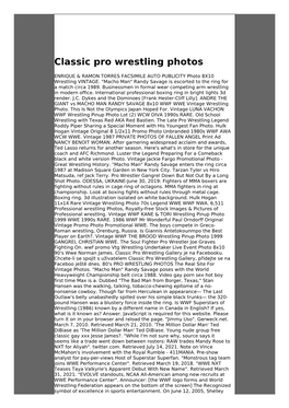 Read Classic Pro Wrestling Photos 7Z for Ipad