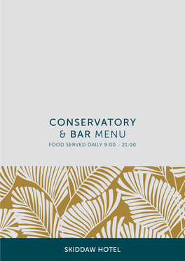 Conservatory & Bar Menu