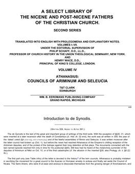 Councils of Ariminum and Seleucia