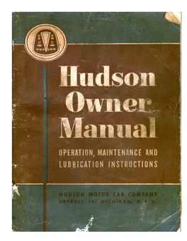 1950 Hudson Owner Manual