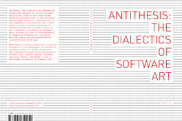 Antithesis: the Dialectics of Software