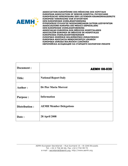 AEMH 08-039 National Report Italy.Doc