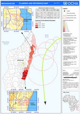 MADAGASCAR PLANNING and REFERENCE MAP Jan 2013