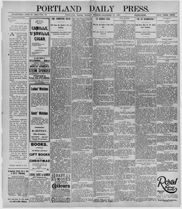 Portland Daily Press: December 23, 1895