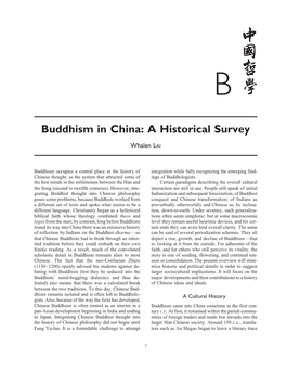 Buddhism in China: a Historical Survey