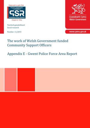 The Work of Welsh Government Funded Community Support Officers