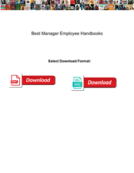Best Manager Employee Handbooks