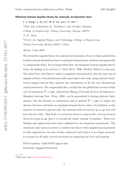 Minimum-Domain Impulse Theory for Unsteady Aerodynamic Force L