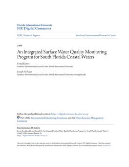 An Integrated Surface Water Quality Monitoring Program for South